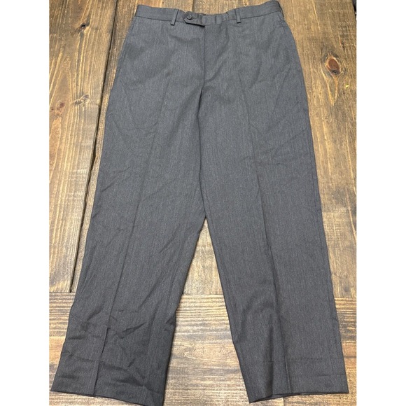 Jos. A. Bank Other - Vintage Jos A Bank 34x29 Gray 100% Wool Tailored Flat Front Mens Dress‎ Pants